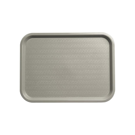 Bandeja de cafetería Carlisle FoodService Products Cafe de comida rápida con superficie estampada para cafeterías, comida rápida y comedor, plástico, 16.31 x 12.06 x 0.7 pulgadas, gris, (paquete de 24)