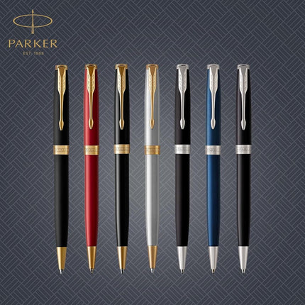 PARKER Sonnet Ballpoint Pen, Red Lacquer with Gold Trim, Medium Point Black Ink (1931476)