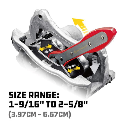 Powerbuilt 647796 Ratcheting Caliper Piston Tool Set, 1 Pack