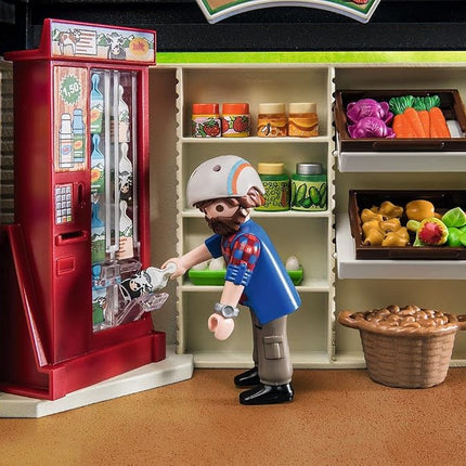 Playmobil 71250 Country farm shop, bike with trailer, organic farm food grocery shop, sustainable toy for children ages 4+