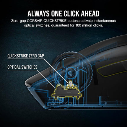 Corsair M75 Wireless RGB Lightweight FPS Gaming Mouse � 26,000 DPI � Swappable Side Buttons � iCUE Compatible � PC � Black