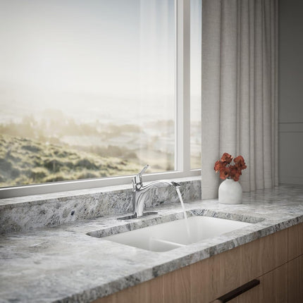 Kohler 30470-CP Rival Single Handle Swing Spout Kitchen Faucet, Polished Chrome, 1.5 gpm