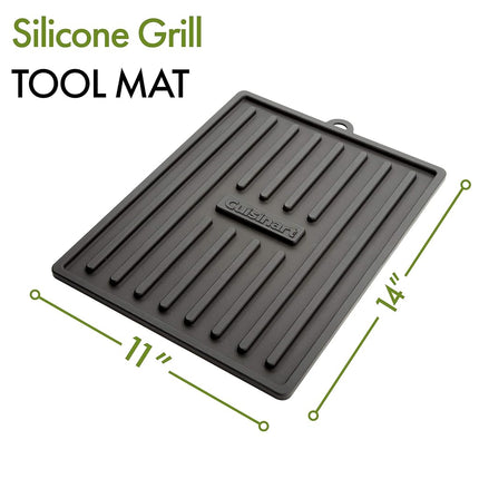 Mupoo BBQ Grill Mat, 5 Teflon Grill Mats + 1 Silicone Brush, Reusable with Non-Stick Coating, Suitable for Gas/Charcoal Electric Barbecue (40 x 33 cm, Black), Orange