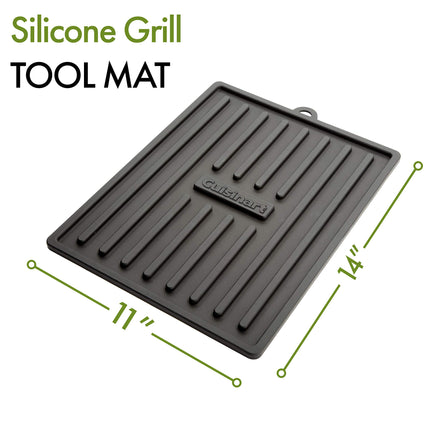 Mupoo Tapis de cuisson pour barbecue, 5 tapis de grill en Téflon + 1 brosse en silicone, réutilisables avec revêtement antiadhésif, adaptés aux barbecues à gaz/charbon de bois (40 x 33 cm, noir), orange