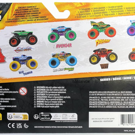Monster Jam Official 1:64 Scale Diecast Truck 2-Pack Series 33 Max-D XX vs El Toro Loco