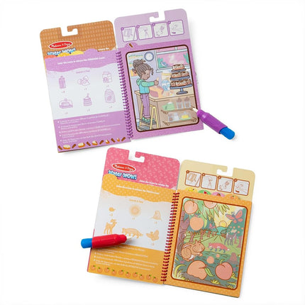 Melissa & Doug Scented Water Wow! Reusable Water-Reveal Coloring Activity Pad 2-Pack Bundle – Fruit, Treats