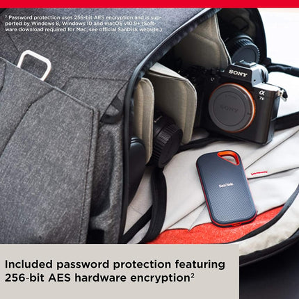 SanDisk 1TB Extreme PRO Portable SSD - Up to 2000MB/s Read Speeds - Black