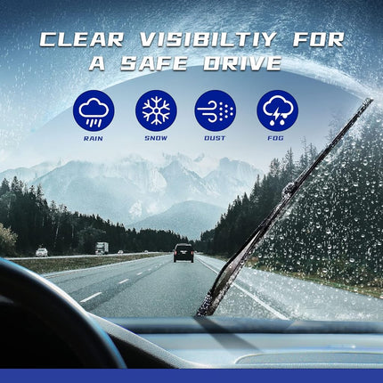 EMITHSUN OEM QUALITY 26" + 18" Premium All-Seasons Durable Stable And Quiet Windshield Wiper Blades(Set of 2)