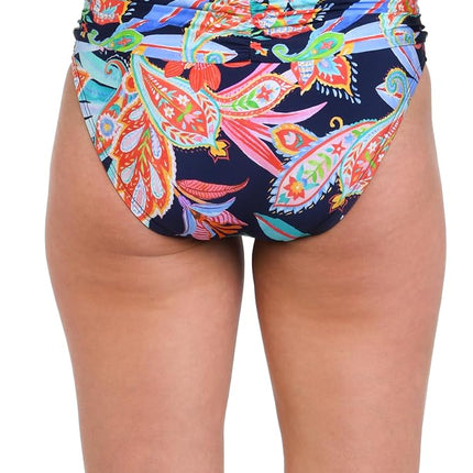 La Blanca Women's Skirted Hipster Bikini Swimsuit Bottom, Multi//Tropidelic Paisley, 16