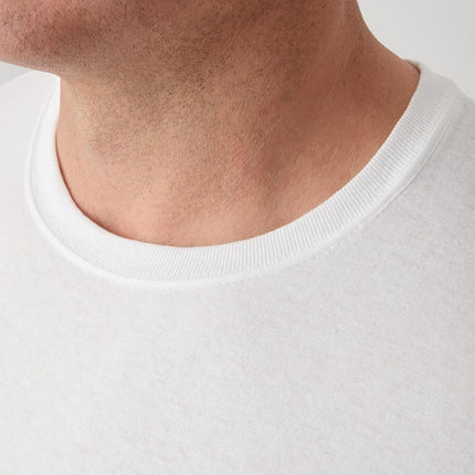 Hanes Men's Cotton, Moisture-Wicking Crew Tee Undershirts, Multi-Packs, White-6 Pack, S (Pack of 6)
