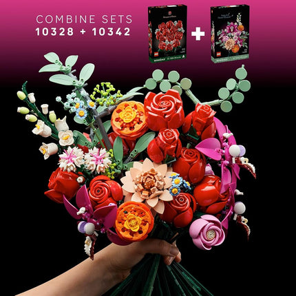 LEGO Icons Bouquet of Roses, Home Décor Artificial Flowers, Gift for Her or Him for Anniversary and Valentine’s Day, Botanical Collection, 10328
