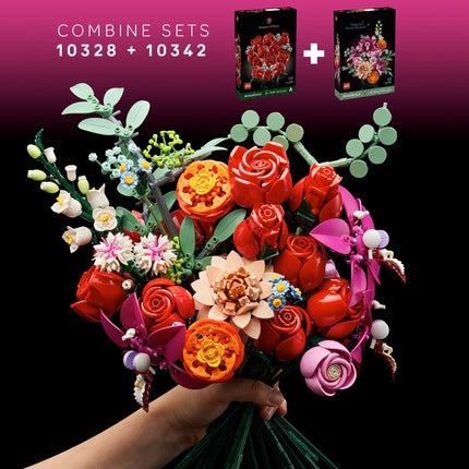 LEGO Icons Bouquet of Roses, Home Décor Artificial Flowers, Gift for Her or Him for Anniversary and Valentine’s Day, Botanical Collection, 10328