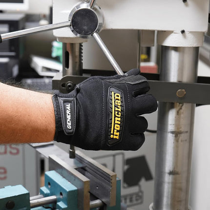 Ironclad General Utility Work Gloves GUG, All-Purpose, Performance Fit, Durable, Machine Washable, Sized XXX-Large, (1 Pair) Black