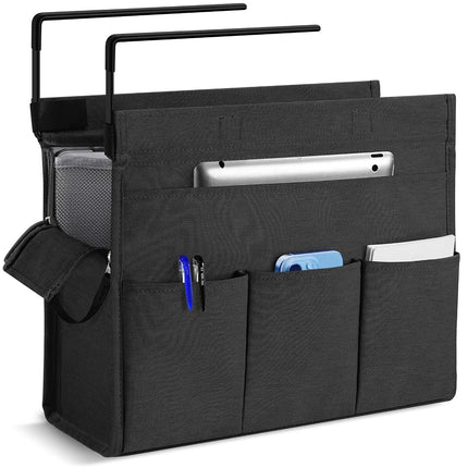 MASTLU Under Desk Hanging Storage Bag, Desk Organizer Storage, Office Side Storage Bag, Compatible with A4 Files, Detachable Handle Design, No Assembly Required, For Office Home School (Black)