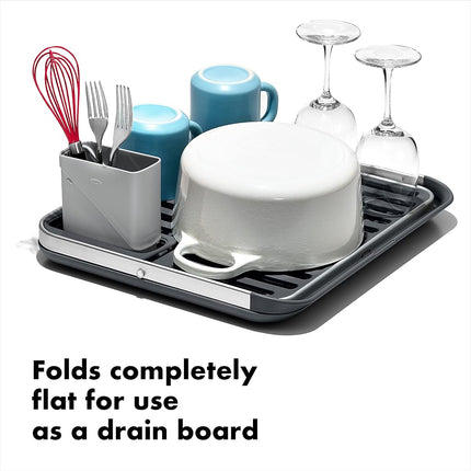 OXO Good Grips Aluminium Fold Flat Dish Rack