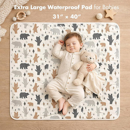 YIVEKO Baby Waterproof Bed Pad Washable Mattress Pad Reusable Underpads Bed Wetting Incontinence Cover for Baby Toddler Children and Adults