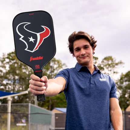 Franklin Sports NFL Houston Texans Pickleball Paddle - Official NFL Team Pickleball Paddle - USAPA Approved Premium Quality - Authentic Team Logos
