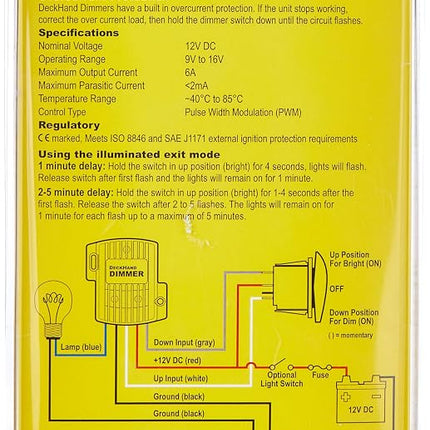 Blue Sea 6A 12V DC Deckhand Dimmer