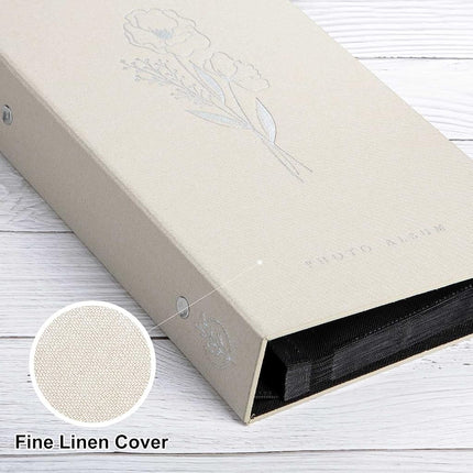 Lanpn Photo Album 6x4 Slip in, Linen 300 Pockets Photo Albums Holds Landscape Only 10x15cm Picture Beige
