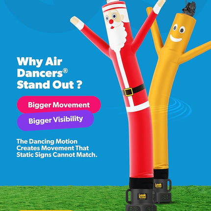 LookOurWay Santa Claus 6-Feet Tall Air Dancers Inflatable Tube Complete Set with 1/4 HP Sky Dancer Blower, 6-Feet, Red
