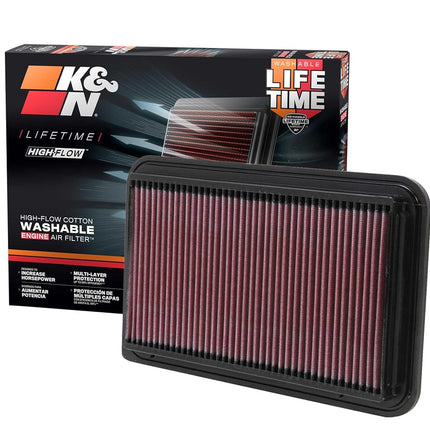 K&N Engine Air Filter: Reusable, Clean Every 75,000 Miles, Washable, Replacement Car Air Filter: Compatible 2001-2014 Toyota/Lexus (Kluger, Highlander, Camry, Sienna, Alphard, Solara, Wisdom) 33-2260