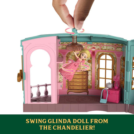 Mattel Universal Pictures’ Wicked So Popular Dorm Small Doll Playset with 3 Play Spaces & 9 Accessories, Inspired by the Movie, JHC00, Pink - So Popular Dorm