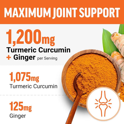 Force Factor Better Turmeric Maximum Joint Support, 1075mg Curcumin with Ginger to Support Mobility, Flexibility & Comfort, More Convenient Than Turmeric Gummies, Fruit Punch, 120 Soft Chews, 2-Pack