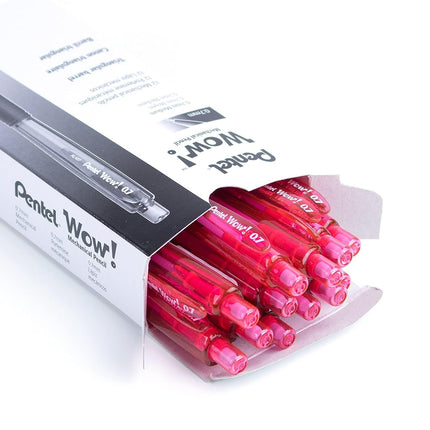Pentel Wow Mechanical Pencil, 0.7mm, Pink Barrel, Box of 12 (AL407P)