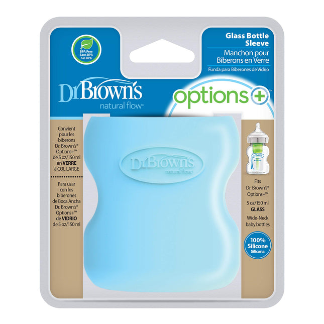 Dr. Brown's Wide Neck Glass Bottle Sleeve, Blue, 5 Ounce