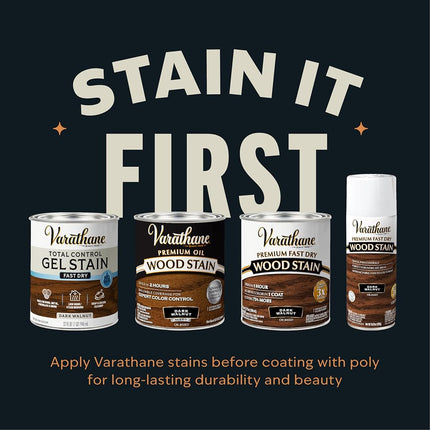 Rust-Oleum Varathane 200141H 1-Quart Interior Crystal Clear Water-Based Poleurethane, Semi-Gloss Finish