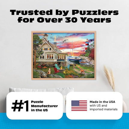 Buffalo Games – 1000 Piece David Maclean My Ocean Hideaway Jigsaw Puzzle Colorful Puzzle for Adults – Precision-Cut Pieces, Beautiful Artwork, and Hours of Relaxing Fun