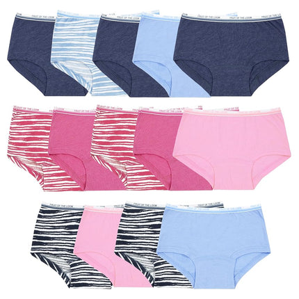Fruit of The Loom Ropa Interior Bóxer de Algodón para Niñas, Paquete de 14 - Surtido de Moda, 10