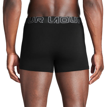 Under Armour Mens Performance Boxers 3 Baby Pack Underwear Black L