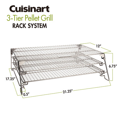 Système de grille à granulés à 3 niveaux Cuisinart CGR-725