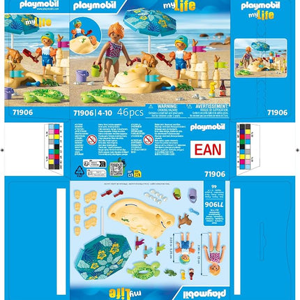 Playmobil | Vacation on the Beach | Family Fun on the Beach | Toy from 4 Years | Gift for Children | Encourages Creativity & Role Play | Beach Adventure with Figures & Accessories | 71906