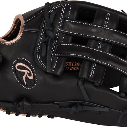 Gant de softball Fastpitch Rawlings R9 | Tailles 11,5" Plusieurs styles Gant femme, Pro H-Web | Noir, 13" | Champ extérieur