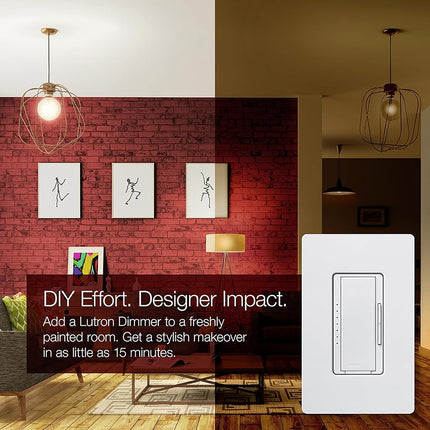 Lutron Maestro LED+ Dimmer Switch Kit for Dimmable LED, Halogen and Incandescent Bulbs, 150W/3-Way or Multi-Location, MACL-153M-RHW-BL, Black