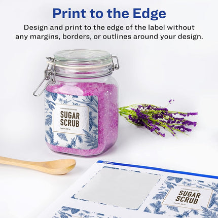 Avery Glossy White Rectangle Labels with Sure Feed, 4" x 3", 400 Glossy White Labels, Print-to-The-Edge, Permanent Label Adhesive, Laser/Inkjet Printable Labels