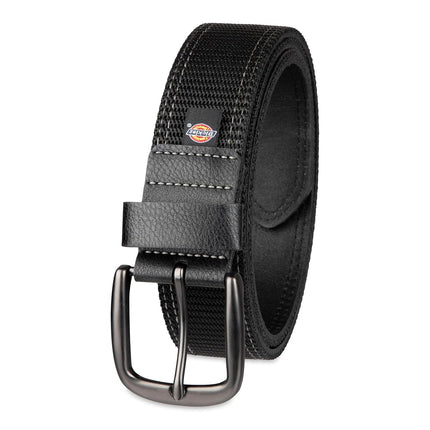 Dickies Men's Two Row Stitch Belt, Black, 50W