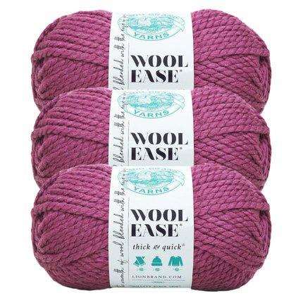 Lion Brand Wool-Ease Thick & Quick Yarn - Soft, Bu