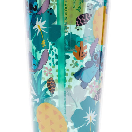 Silver Buffalo Aloha Leaves Toss Pattern Dome Top Travel Tumbler 24 Ounces