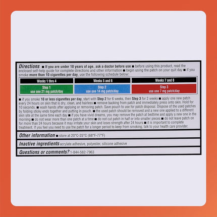 Rugby Clear Nicotine Transdermal System Patch, 21 mg, 14 Count