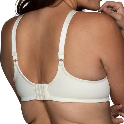 Vanity Fair Women's Full Figure Beauty Back Smoothing Bra, 4 Way Stretch Fabric, Lightly Lined Cups Up to H, Ivory, 38D