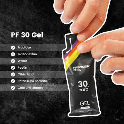 Precision Fuel PF30 Energy Gels - Mild, Neutral Flavour Running Gels for Endurance Athletes, 30g Carbohydrate, Easy-to-Digest, Perfect for Running & Long-Duration Sports (Pack of 15)