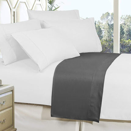Elegant Comfort Premium Hotel Quality 1-Piece Flat Sheet, Luxury and Softest 1500 Premium Hotel Quality Microfiber Bedding Flat Sheet, Wrinkle-Free, Stain-Resistant, Full, Grey