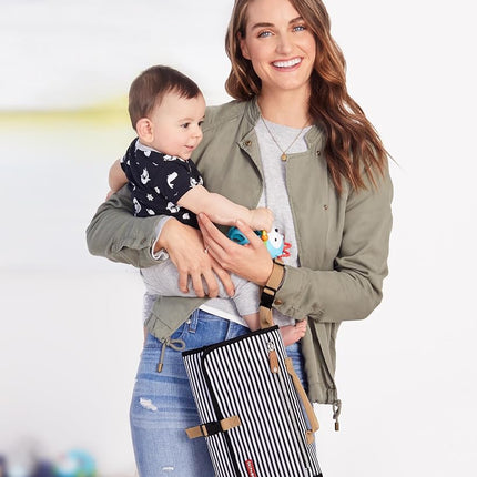 Skip Hop Pronto Mini Changer Black and White Stripe