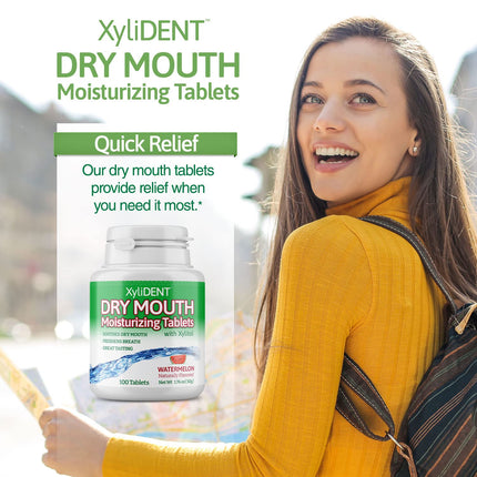 Nature's Stance XyliDENT Pastillas de Xilitol para Alivio de Boca Seca - Estimula la Saliva, Refresca el Aliento, Reduce la Producción de Ácido, Alivio Rápido, 100 Unidades