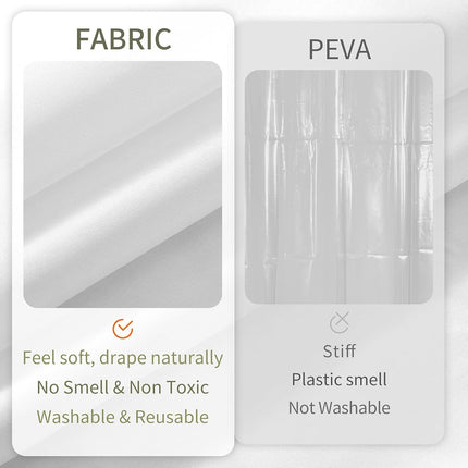 ALYVIA SPRING 42x72 Stall Waterproof Fabric Shower Curtain or Liner White