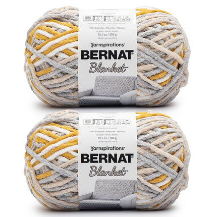 Bernat Blanket BB Grellow Yarn - 2 Pack of 10.5oz/