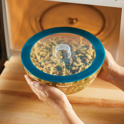 Rachael Ray Tools and Gadgets Silicone Suction Lid Set, 2 Piece, Teal